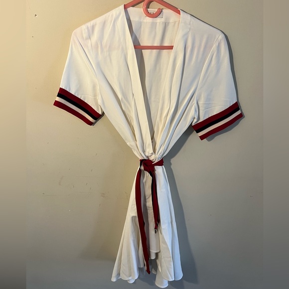 Sandro Paris Crepe Wrap Dress - Picture 1 of 10
